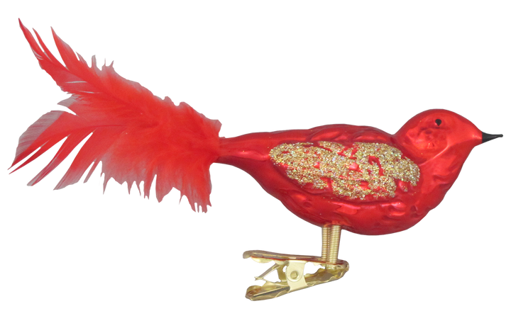3 1/2" (146mm) Christmas Clip-On Birds Figurine Ornaments, 3/Box, 12/Case, 36 Pieces