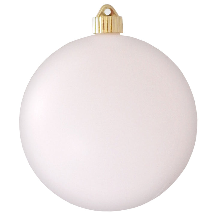6" (150mm) Commercial Shatterproof Ball Ornament, Matte Cloud White, 2 per Bag, 6 Bags per Case, 12 Pieces