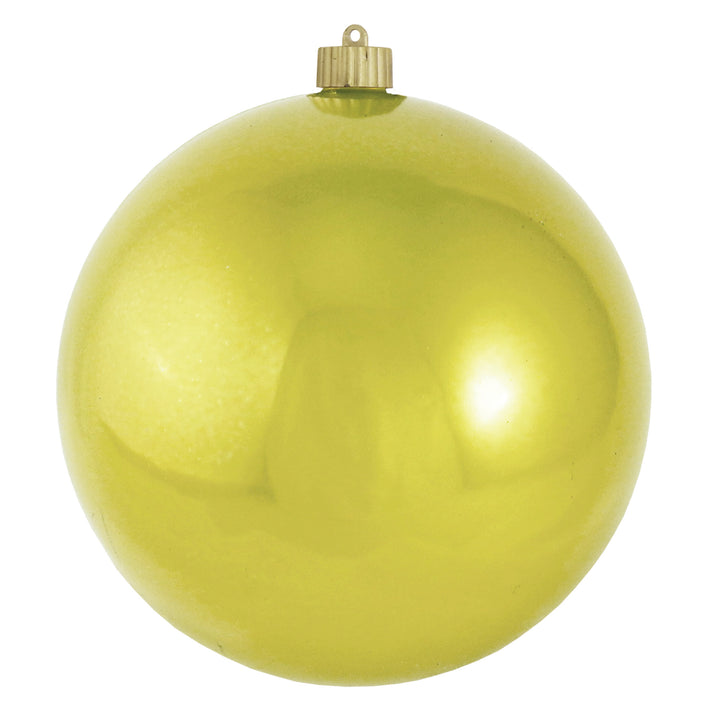 8" (200mm) Giant Commercial Shatterproof Ball Ornament, Fierce Yellow, Case, 6 Pieces