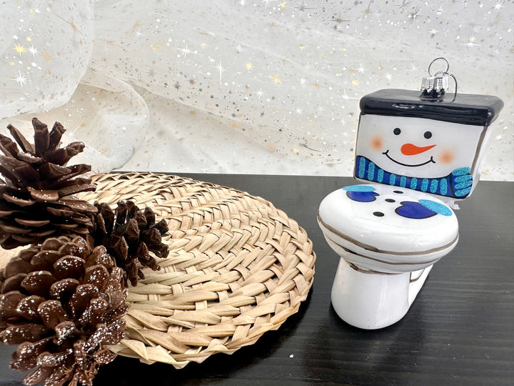 4" (100mm) Frosty the Toilet Figurine Ornaments, 1/Box, 6/Case, 6 Pieces