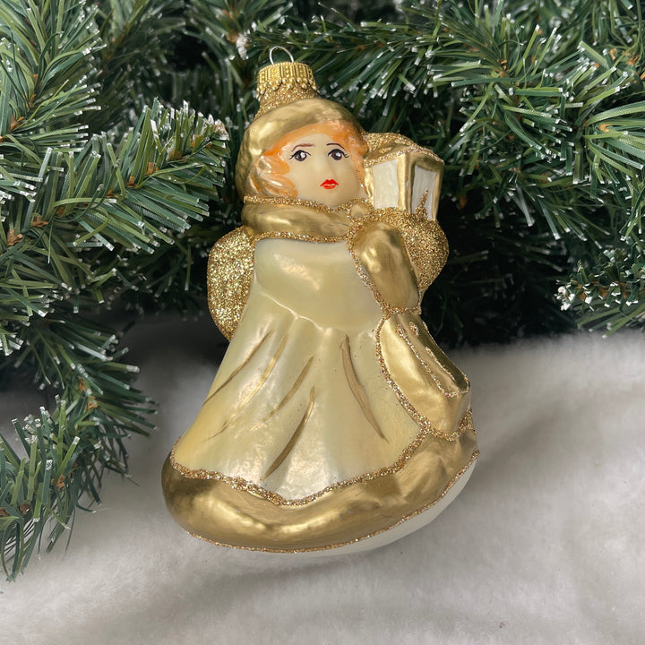 5" (13cm) Enchanted Gold Angel with Lantern Figurine Ornaments, 1/Box, 6/Case, 6 Pieces