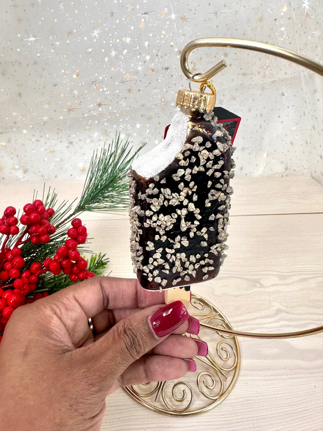 4 3/4" (120mm) Chocolate Ice Cream Bar Figurine Ornaments, 1/Box, 6/Case, 6 Pieces