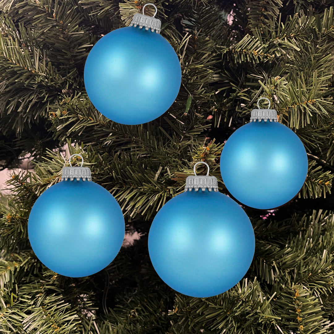 3 1/4" (80mm) Glass Ball Ornament, Alpine Velvet, 4/Box, 12/Case, 48 Pieces