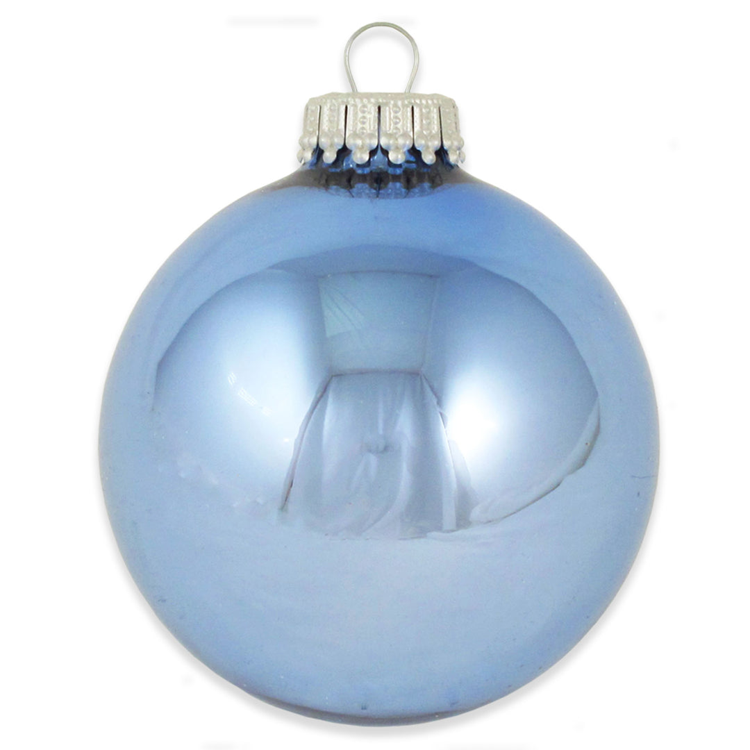 2 5/8" (67mm) Ball Ornaments, Silver Caps, Alpine Shine, 8/Box, 12/Case, 96 Pieces