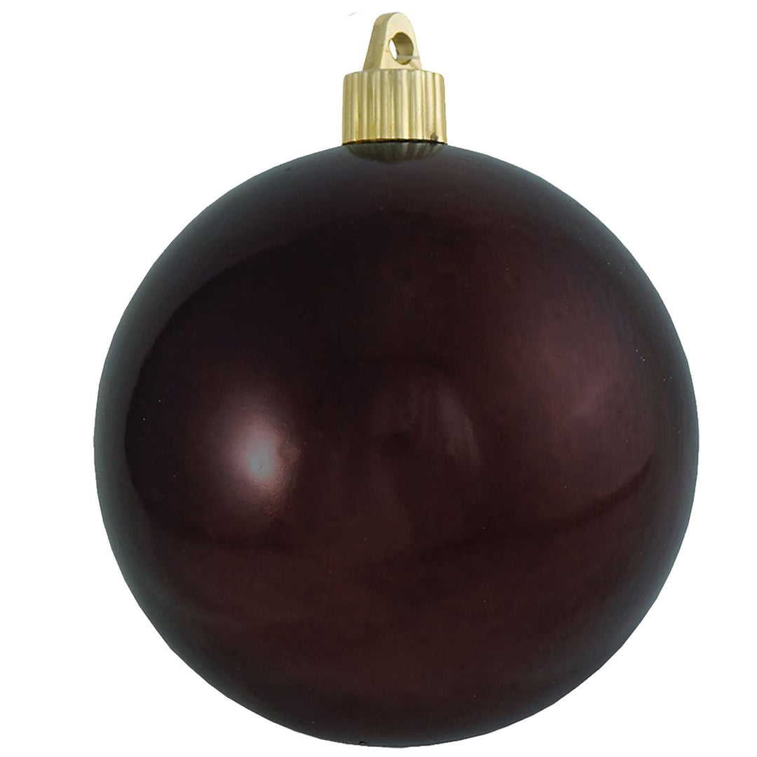 4" (100mm) Commercial Shatterproof Ball Ornament, Shiny Hot Java, 4 per Bag, 12 Bags per Case, 48 Pieces