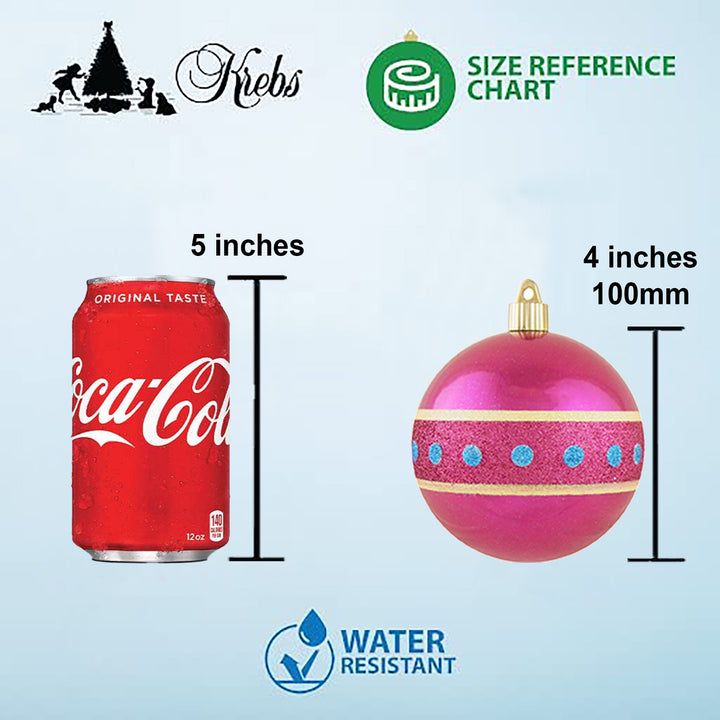 4" (100mm) Commercial Shatterproof Ball Ornament, Matte Krypton, 4 per Bag, 12 Bags per Case, 48 Pieces