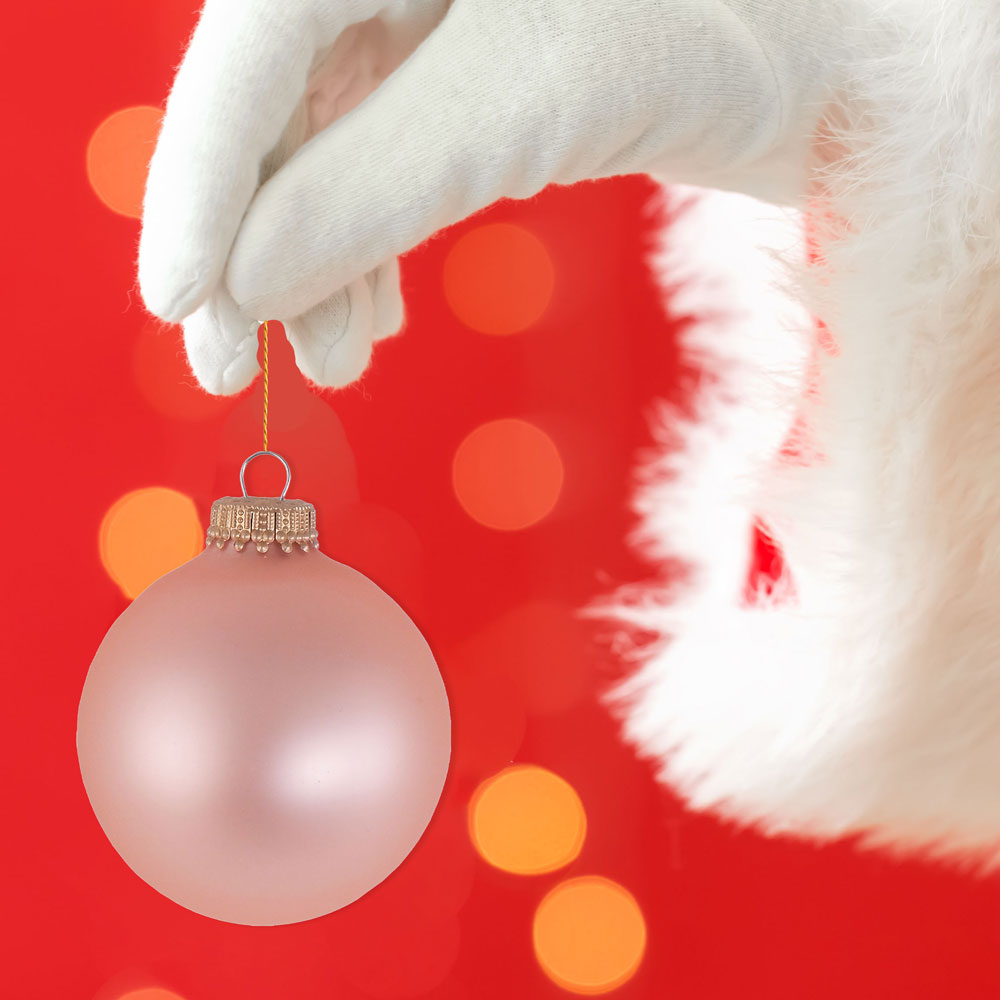 2 5/8" (67mm) Ball Ornaments, Gold Caps, Coral Velvet, 8/Box, 12/Case, 96 Pieces