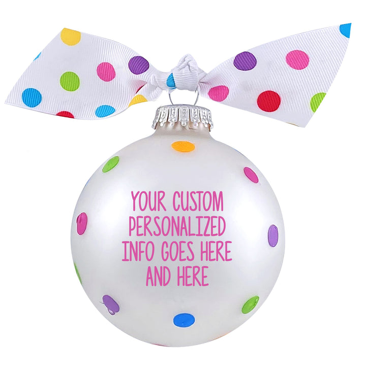 3 1/4" (80mm) Personalizable Hugs Specialty Gift Ornaments, Mr. & Mrs. Design, Silver Pearl, 1/Box, 12/Case, 12 Pieces