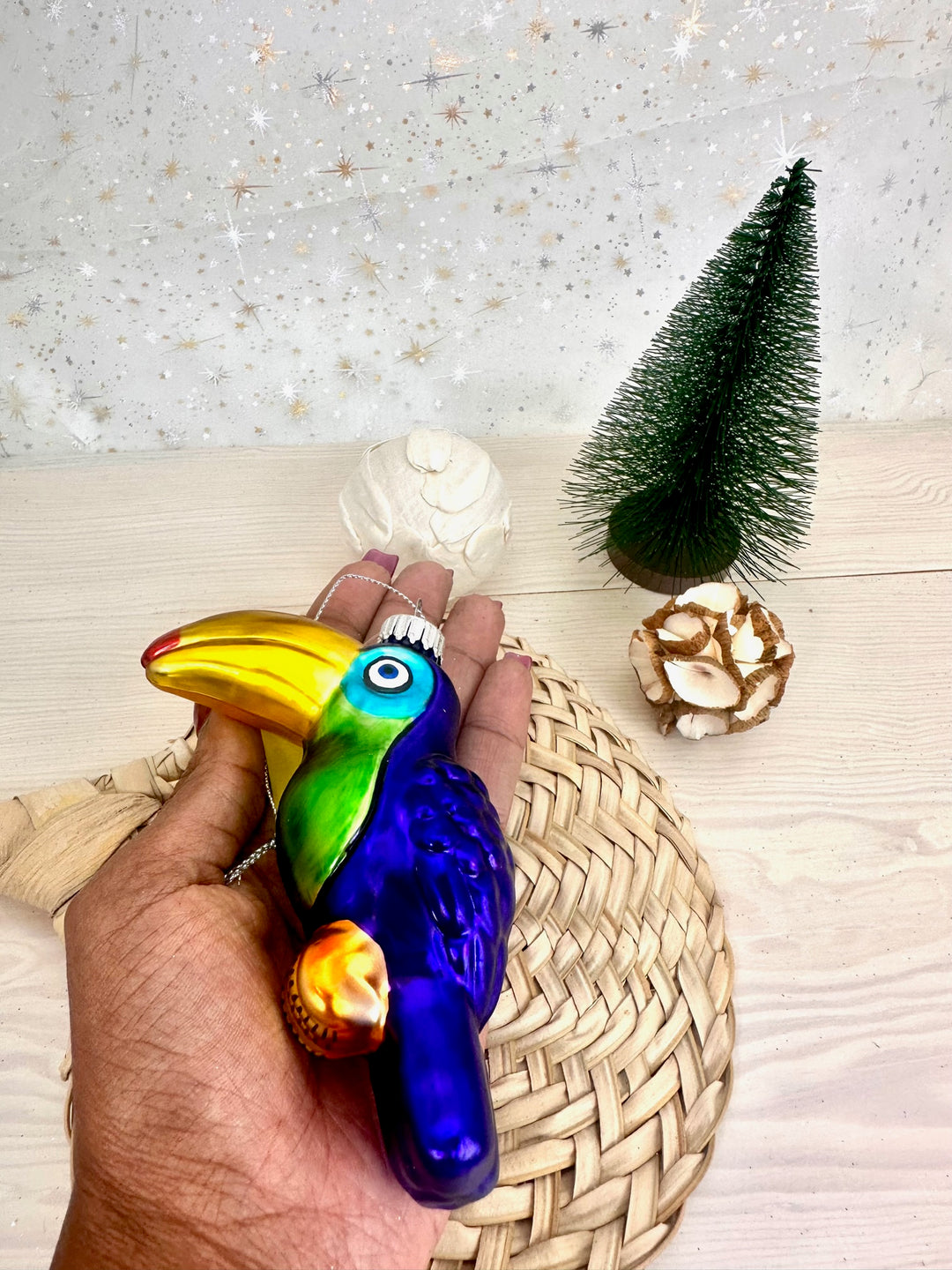 Colorful Toucan Figurine Ornaments, 1/Box, 6/Case, 6 Pieces