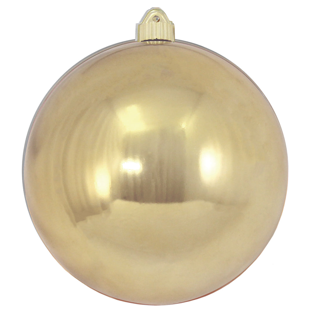8" (200mm) Giant Commercial Shatterproof Ball Ornament, Gilded Gold, Case, 6 Pieces