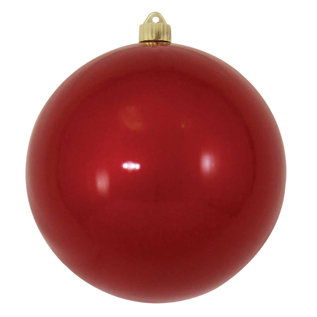 8" (200mm) Giant Commercial Shatterproof Ball Ornament, Candy Red, Case, 6 Pieces