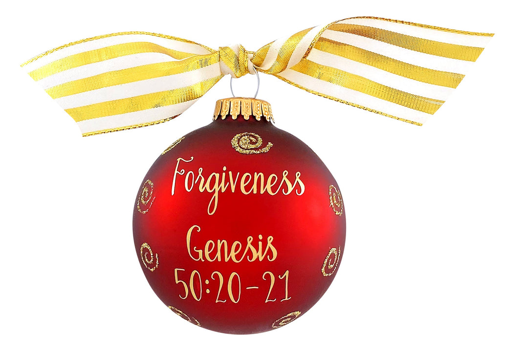 3 1/4" (80mm) Personalizable Hugs Specialty Gift Ornaments, Port Velvet Glass Ball with Bible Hero/ Joseph