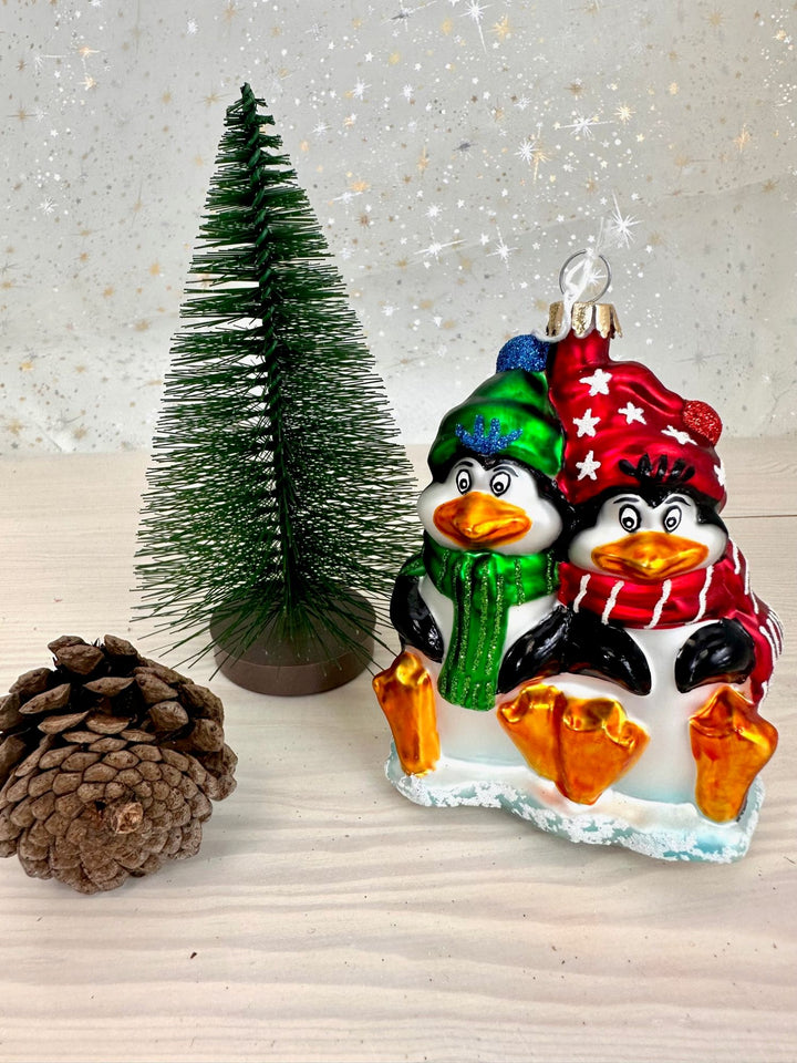 Pair of Freezing Penguins Figurine Ornaments, 1/Box, 6/Case, 6 Pieces