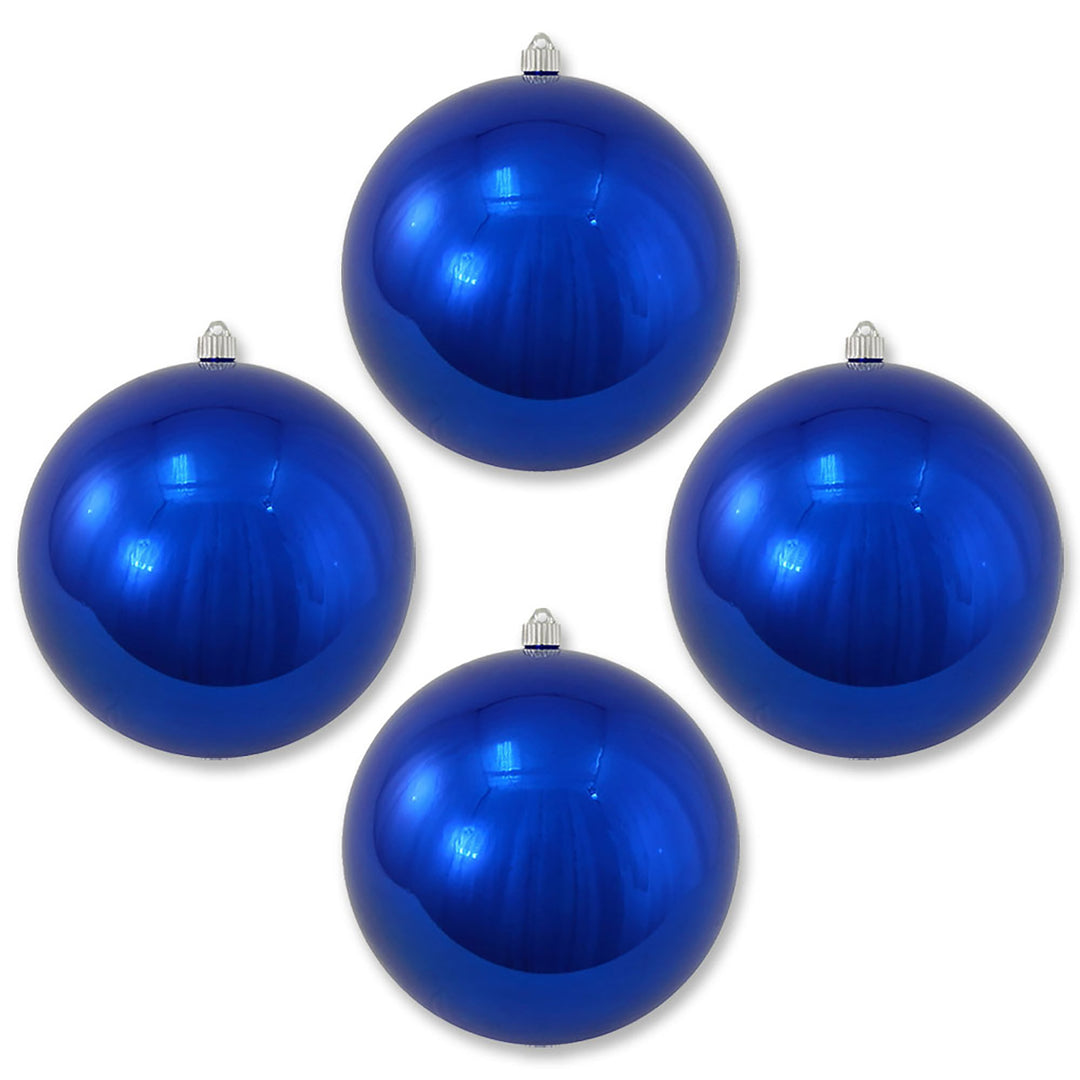 10" (250mm) Giant Commercial Shatterproof Ball Ornament, Azure Blue, Case, 4 Pieces