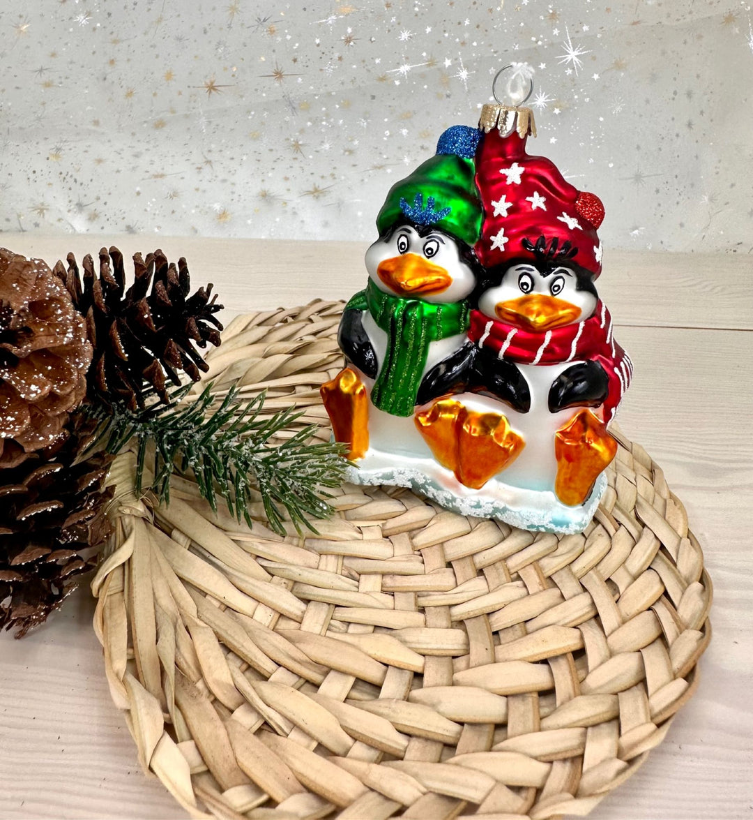 Pair of Freezing Penguins Figurine Ornaments, 1/Box, 6/Case, 6 Pieces