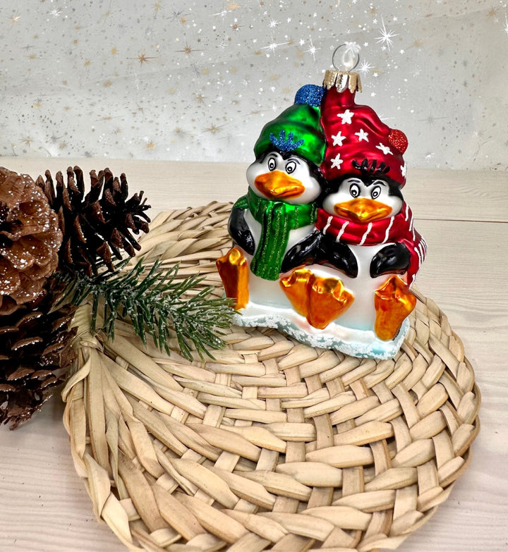 Pair of Freezing Penguins Figurine Ornaments, 1/Box, 6/Case, 6 Pieces