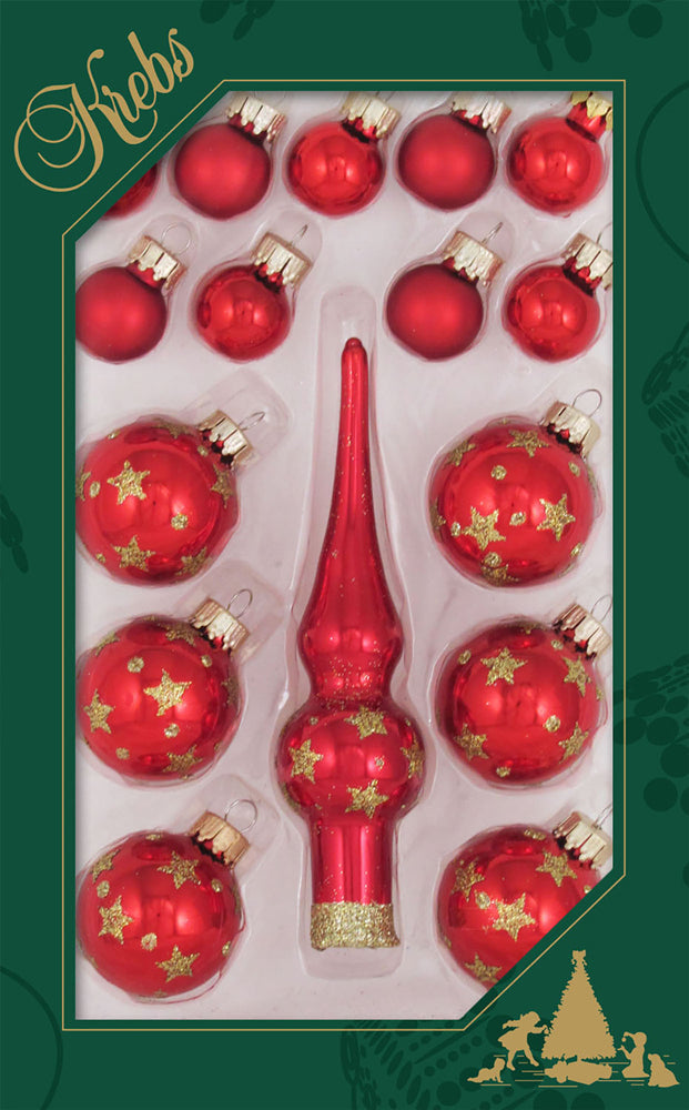 4 3/4" (120mm) 4 x Assorted Mini Trimsets, Tree Topper, Multi, 16/Box, 24/Case, 384 Pieces