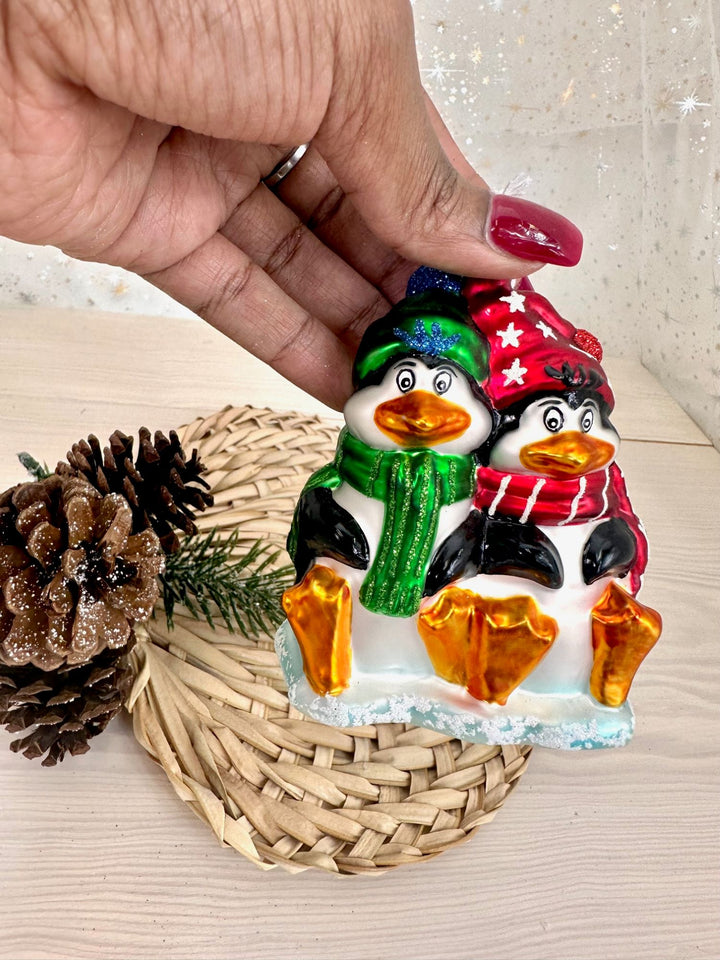 Pair of Freezing Penguins Figurine Ornaments, 1/Box, 6/Case, 6 Pieces