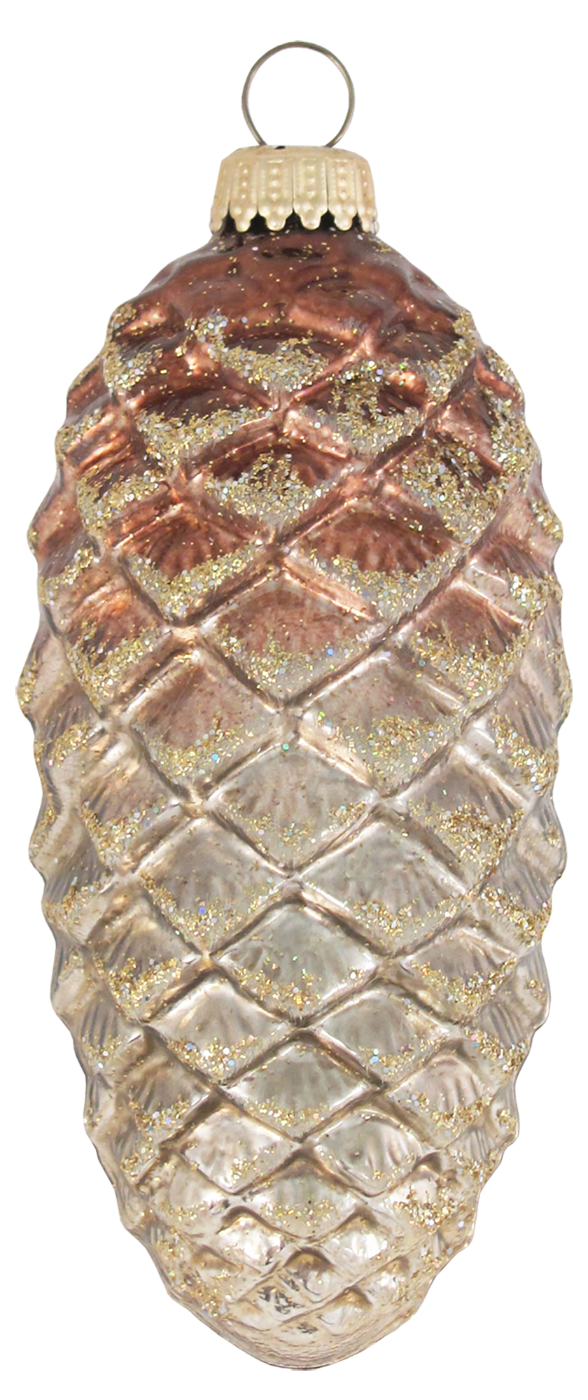 4" (100mm) Pinecones Figurine Ornaments, 3/Box, 12/Case, 36 Pieces