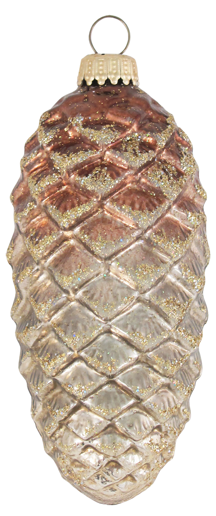 4" (100mm) Pinecones Figurine Ornaments, 3/Box, 12/Case, 36 Pieces