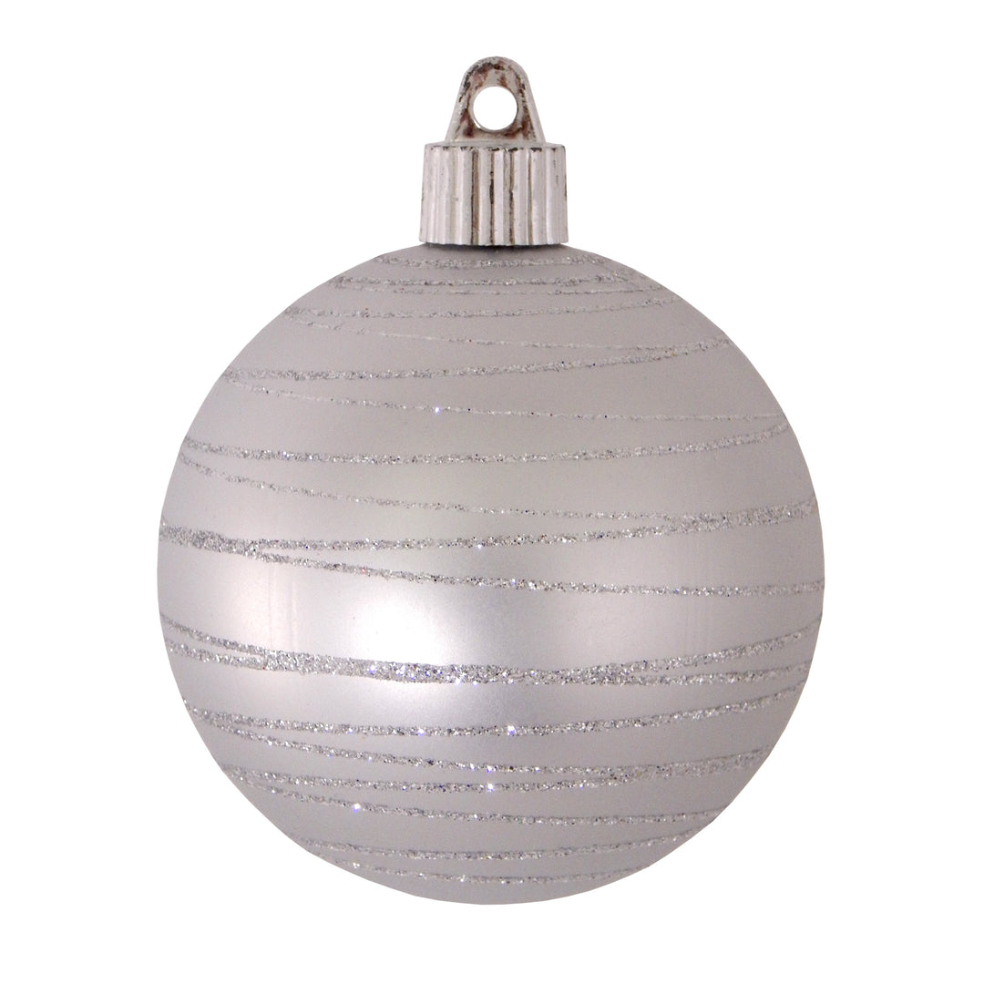 3 1/4" (80mm) Commercial Shatterproof Ball Ornament, Dove Gray, Case, 36 Pieces