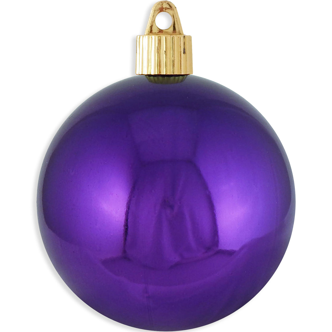 3 1/4" (80mm) Commercial Shatterproof Ball Ornament, Vivacious Purple, Case, 8 Pieces per Bag. 10 Bags per Case, 80 Pieces per case.