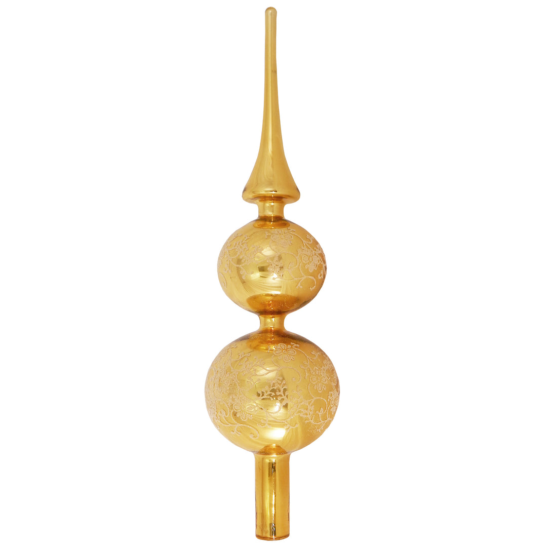 13" (330mm) Glass Treetoppers, Golden Topaz, 12/Box, 1/Case, 12 Pieces