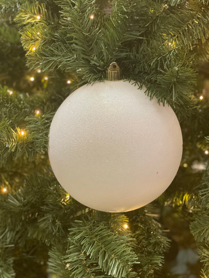 8" (200mm) Shatterproof Ball Ornament Assortment, Silver/White/Blue, 1/Ea, 12/Case, 12 Pieces