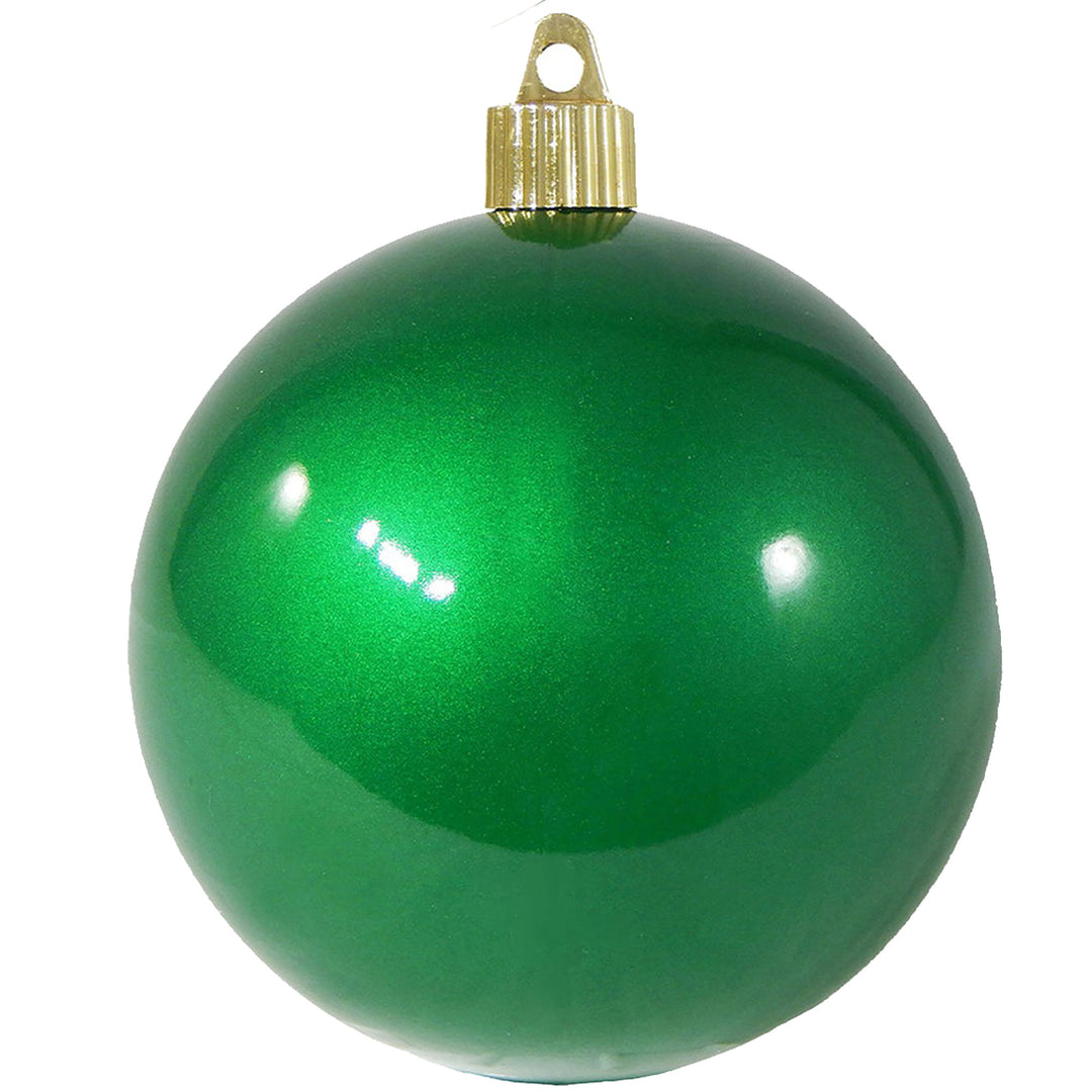 4" (100mm) Commercial Shatterproof Ball Ornament, Candy Green, 4 per Bag, 12 Bags per Case, 48 Pieces