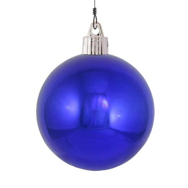 3 1/4" (80mm) Commercial Pre-Wired Shatterproof Ball Ornament, Vivacious Purple, Case, 80 Pieces