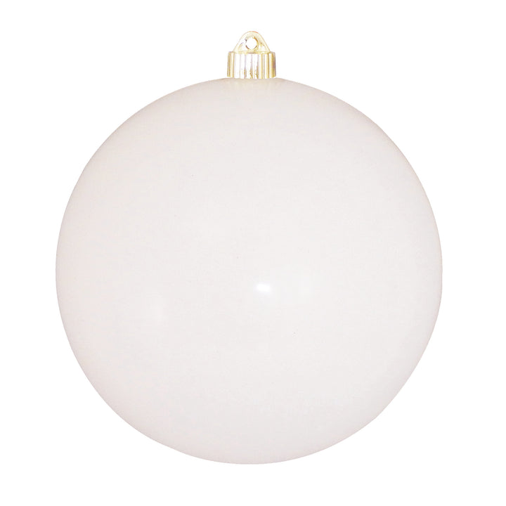 8" (200mm) Giant Commercial Shatterproof Ball Ornament, Pure White, Case, 6 Pieces