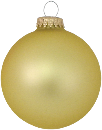 3 1/4" (80mm) Glass Ball Ornament, Gold Velvet, 4/Box, 12/Case, 48 Pieces