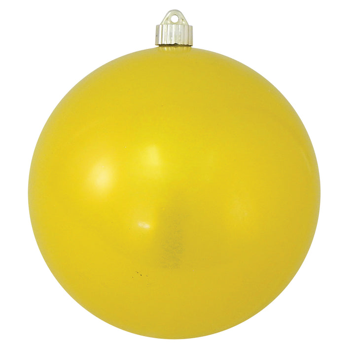 8" (200mm) Giant Commercial Shatterproof Ball Ornament, Sunshine Yellow, Case, 6 Pieces