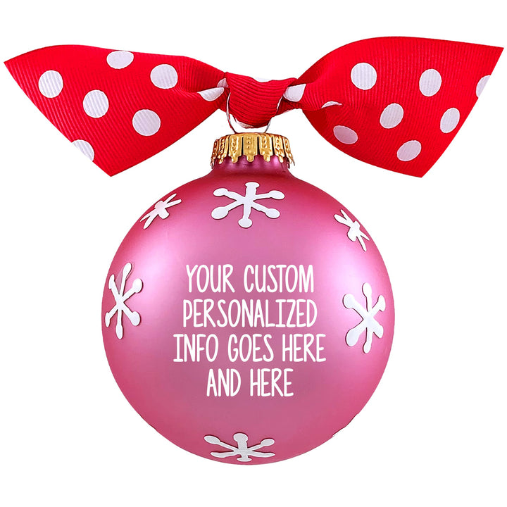 3 1/4" (80mm) Personalizable Hugs Specialty Gift Ornaments, It's a Girl, Tickled Pink, 1/Box, 12/Case, 12 Pieces
