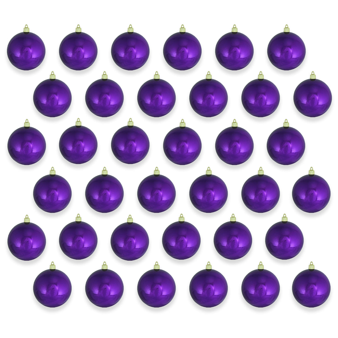 4 3/4" (120mm) Jumbo Commercial Shatterproof Ball Ornament, Vivacious Purple, Case, 36 Pieces