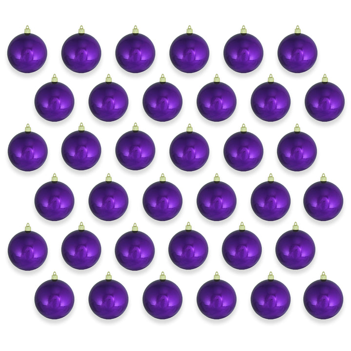 4 3/4" (120mm) Jumbo Commercial Shatterproof Ball Ornament, Vivacious Purple, Case, 36 Pieces