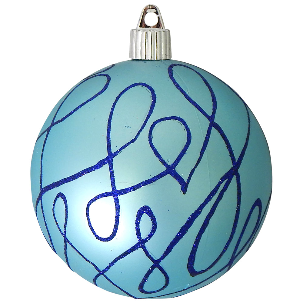 4" (100mm) Large Commercial Shatterproof Ball Ornament, Serenity Velvet, Case, 24 Pieces