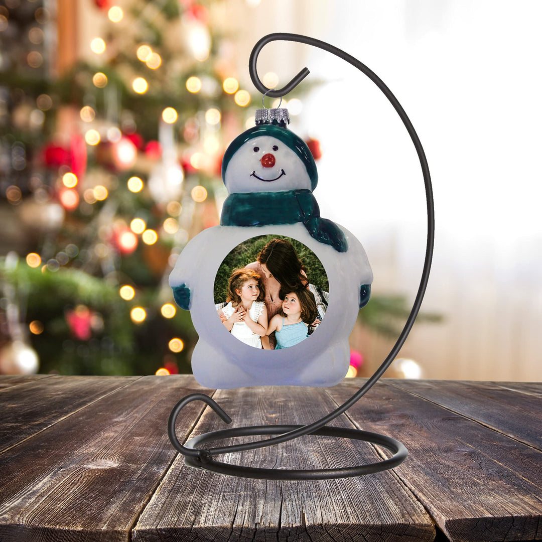 5" (127mm) Snowman with Emerald Green Hat and Scarf Figurine Ornaments, 1/Box, 12/Case, 12 Pieces