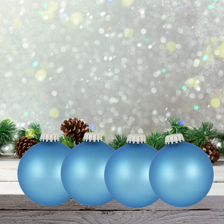 3 1/4" (80mm) Glass Ball Ornament, Alpine Velvet, 4/Box, 12/Case, 48 Pieces