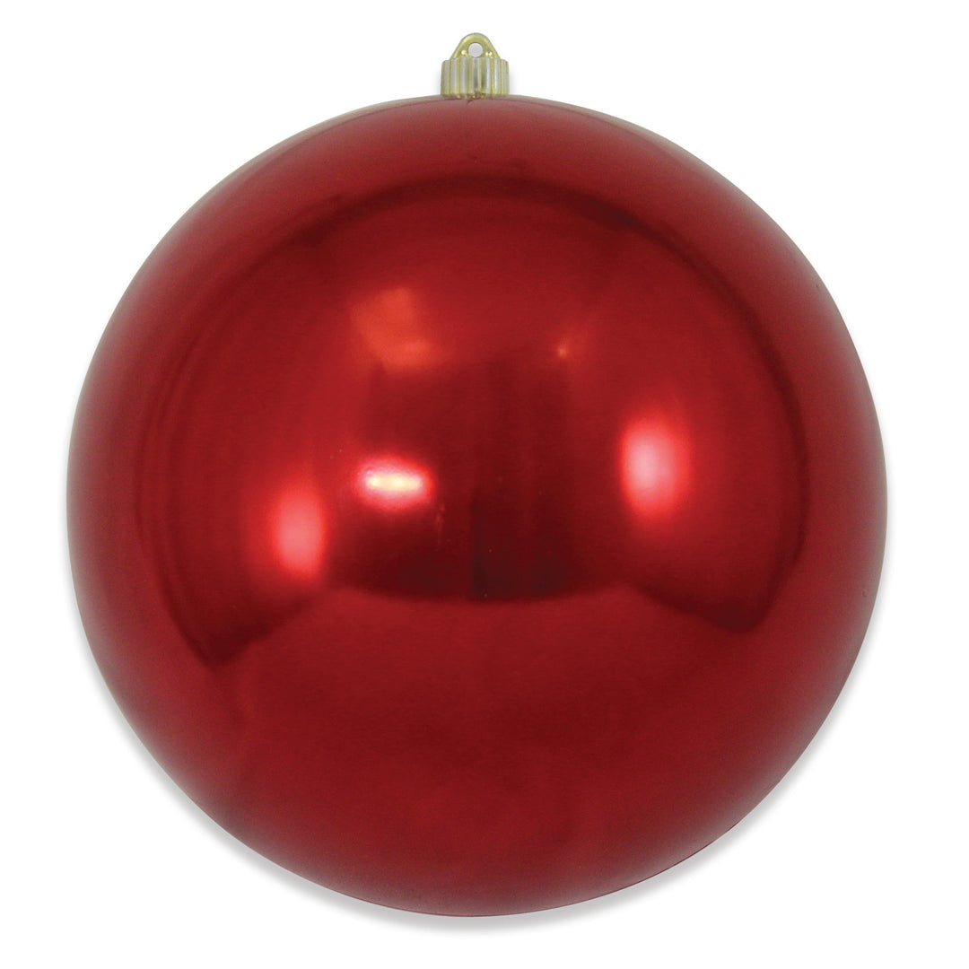 12" (300mm) Giant Commercial Shatterproof Ball Ornament, Sonic Red, Case, 2 Pieces