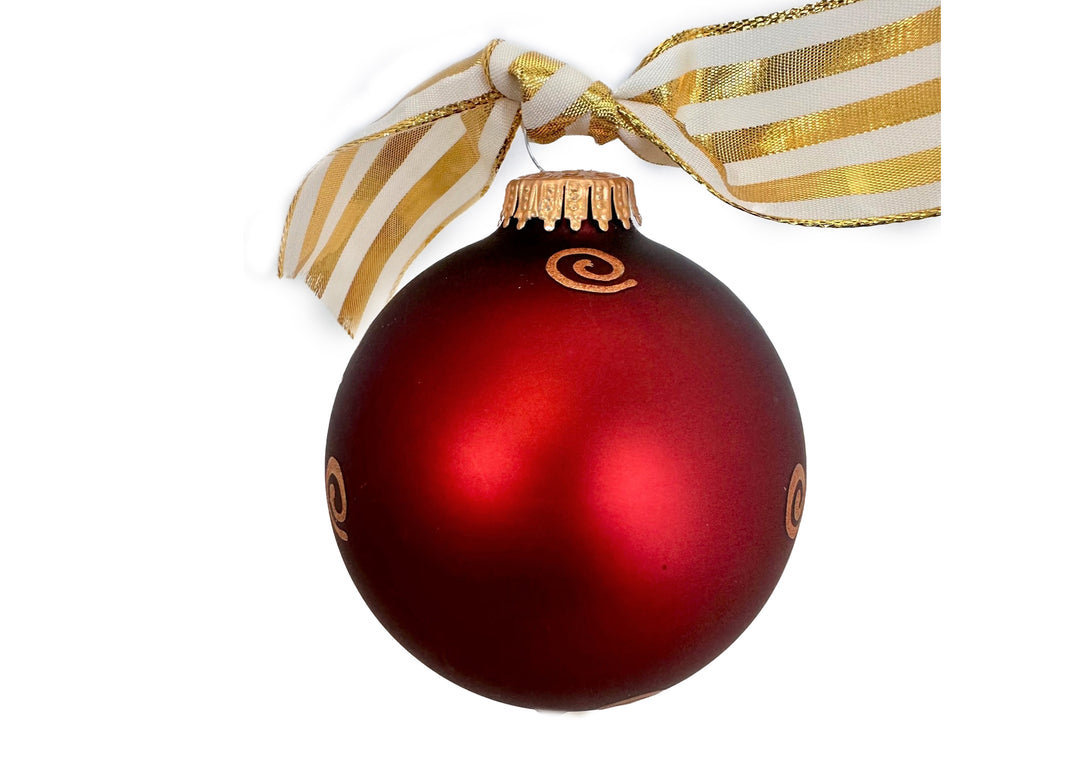 3 1/4" (80mm) Hugs - Mustang Velvet 3 1/4" (80mm) Glass Ball Ornament with Life is Art. 12 Pieces per Case