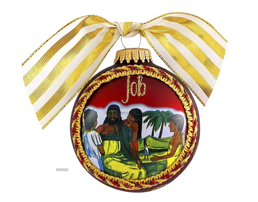 3 1/4" Collectable Bible Hero Glass Ornament Made in USA | Hugs Special Occasions Keepsake Gifts |