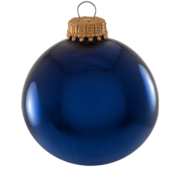 2 5/8" (67mm) Ball Ornaments, Navy Variety Set, 12/Box, 12/Case, 144 Pieces