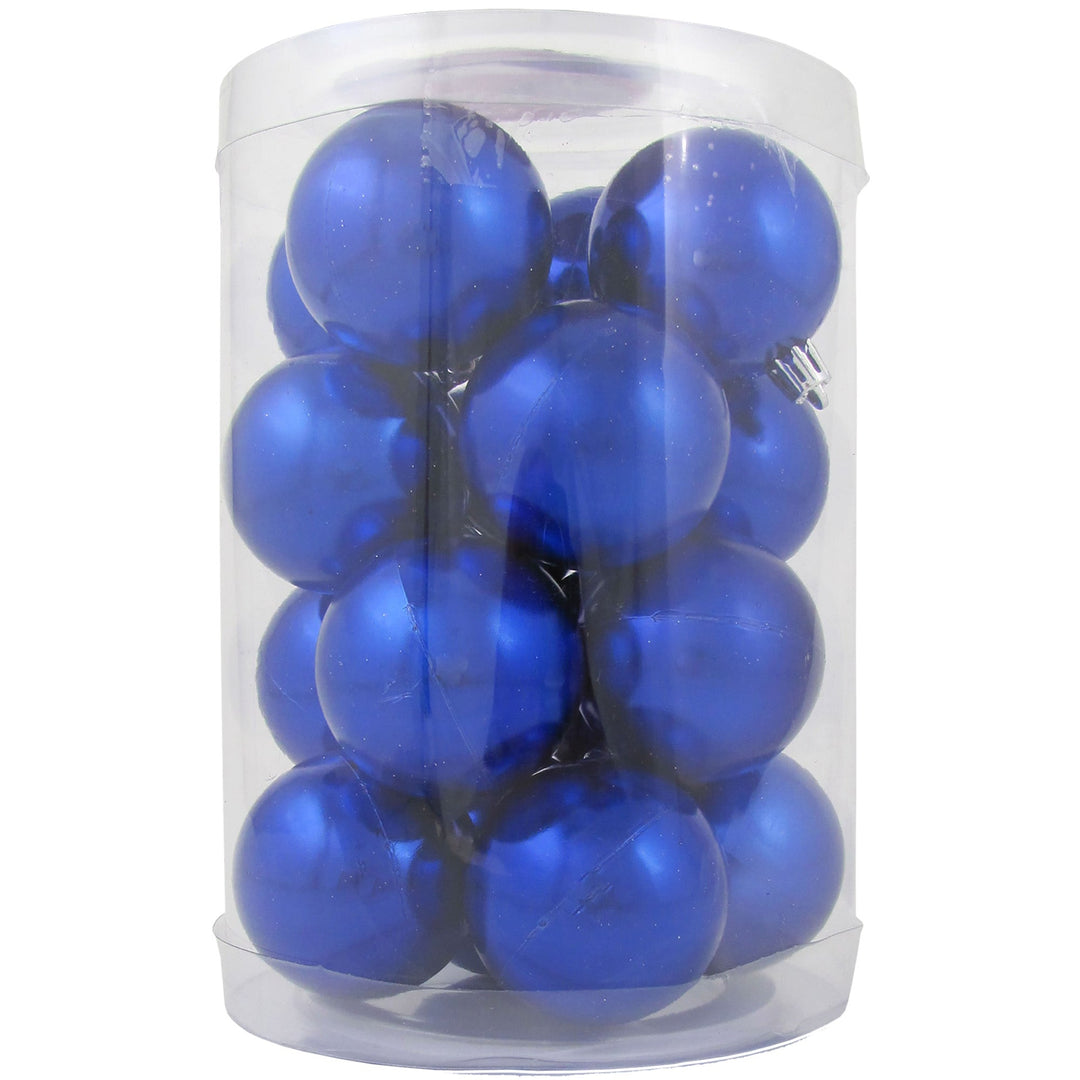 2 1/3" (60mm) Shatterproof Christmas Ball Ornaments, Azure Blue, Case, 16 Count x 12 Tubs, 192 Pieces