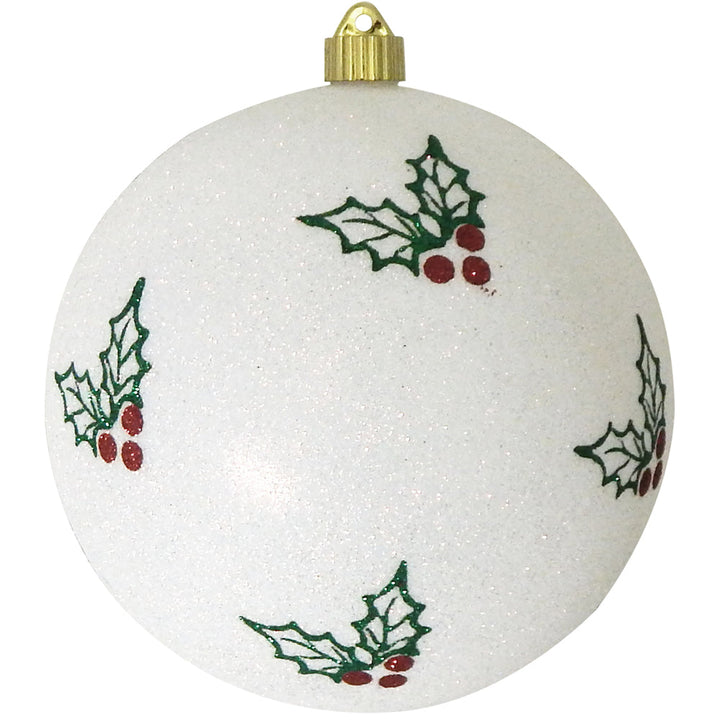 8" (200mm) Giant Commercial Shatterproof Ball Ornament, Snowball Glitter, Case, 6 Pieces - Christmas by Krebs Wholesale