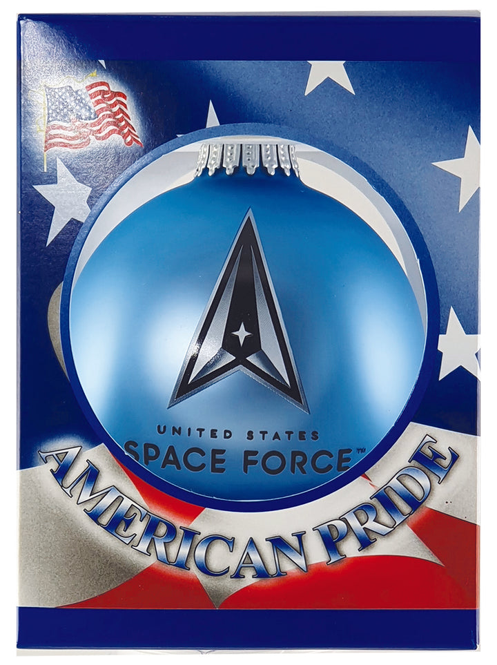 3 1/4" (80mm) Ball Military Ornaments, Space Force, Alpine Velvet, 1/Box, 12/Case, 12 Pieces