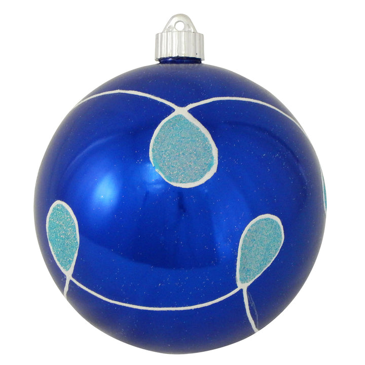 6" (150mm) Decorated Commercial Shatterproof Ball Ornaments, Azure Blue, 1/Box, 12/Case, 12 Pieces - Christmas by Krebs Wholesale