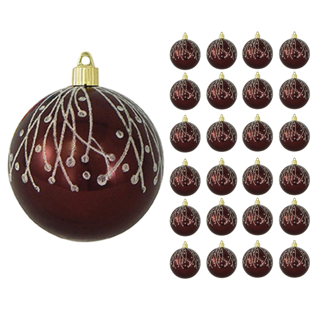 4" (100mm) Large Commercial Shatterproof Ball Ornament, Hot Java, Case, 24 Pieces