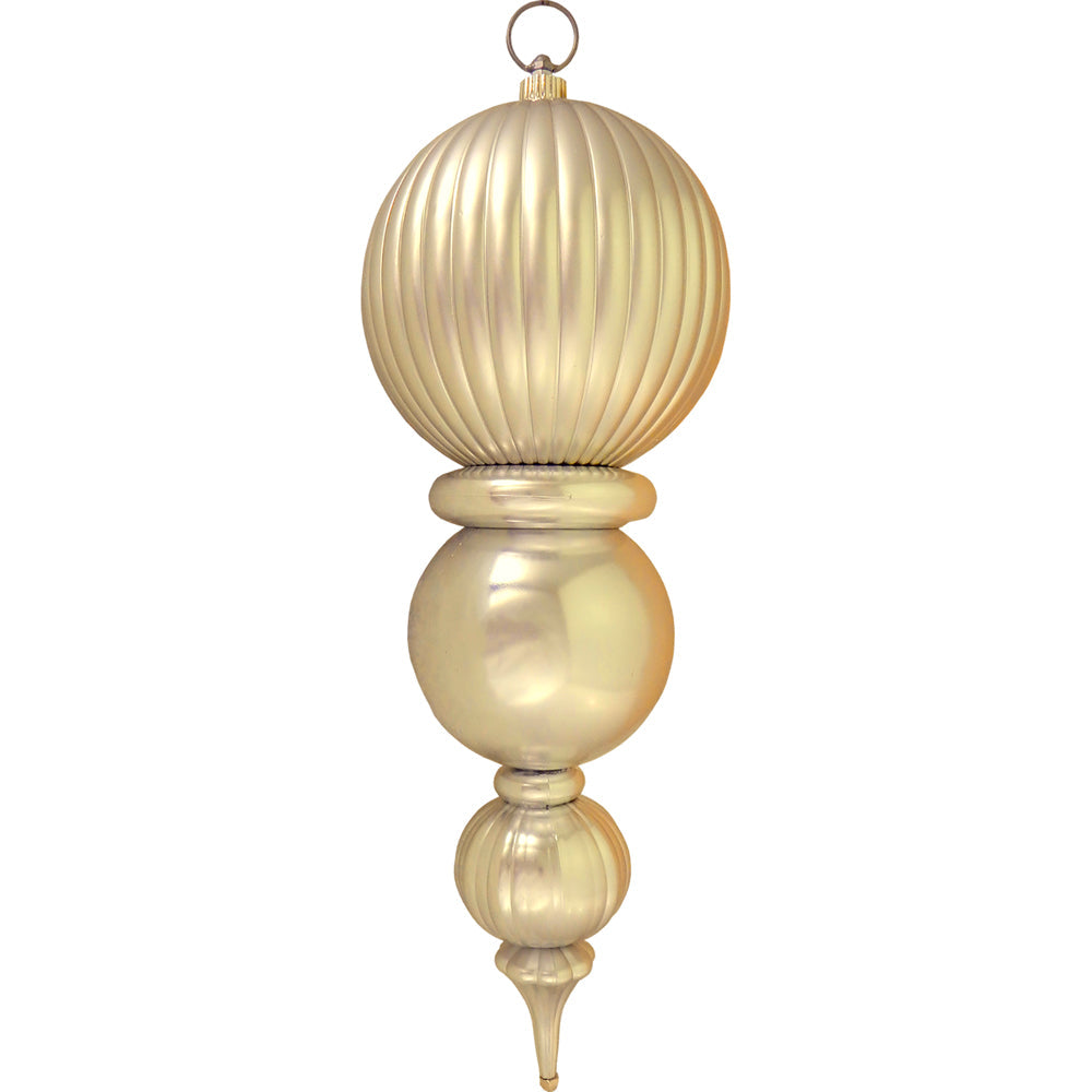 22" Giant Commercial Shatterproof Finials, Gilded Gold , Case, 2 Pieces