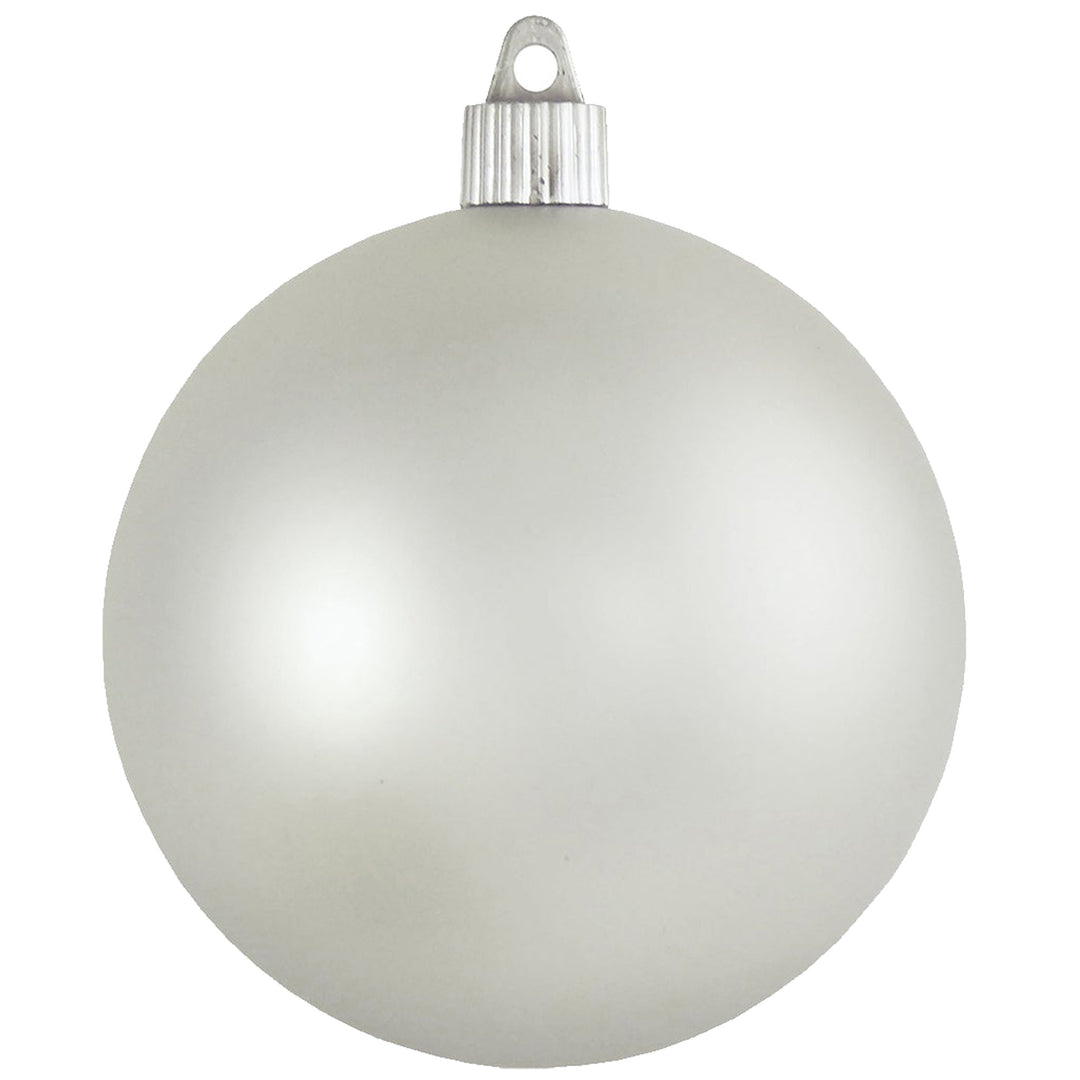 4" (100mm) Commercial Shatterproof Ball Ornament, Matte Dove Gray, 4 per Bag, 12 Bags per Case, 48 Pieces